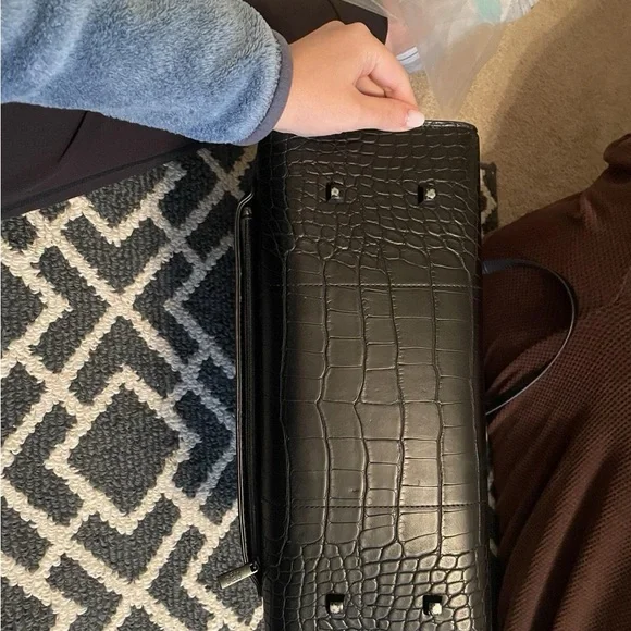 BEIS Black Croc-Embossed Tote Bag - Picture 2 of 7